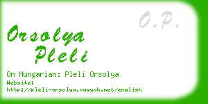 orsolya pleli business card